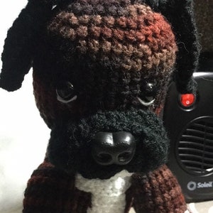 Crochet Boxer puppy dog brindle boxer ANY colors you want ANY dog breed you want