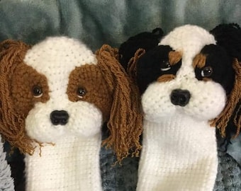 Crochet dog king charles cavalier golf club cover Made to Order