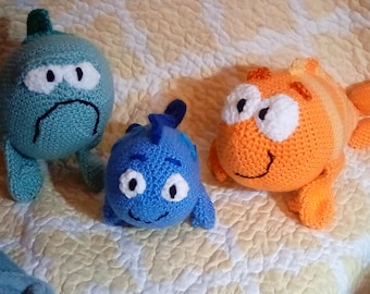 Crochet fish   grumpfish avi mr grouper