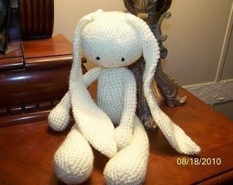 Floppy crochet bunny rabbit large ANY color you want