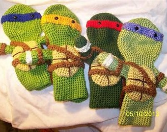 Crochet Turtles golf club cover
