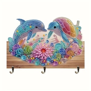 Diamond Dotz painting dolphin turtle key holder hooks Kit