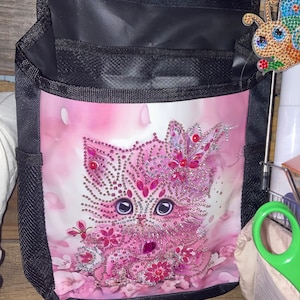 Diamond Dotz painting cat pocket organizer storage Kit
