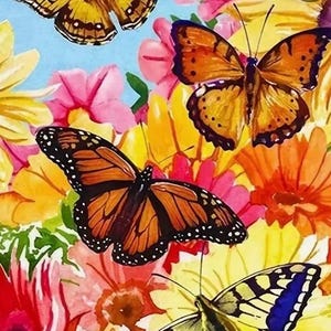 Butterflies and flowers Diamond Dotz painting Kit  large