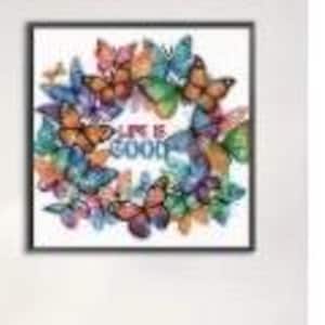 Diamond Dotz painting wreath butterflies  Kit
