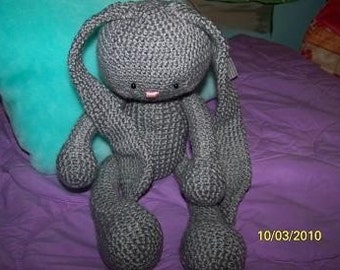 Floppy crochet Bunny Rabbit Large ANY color you want custom bunny rabbit