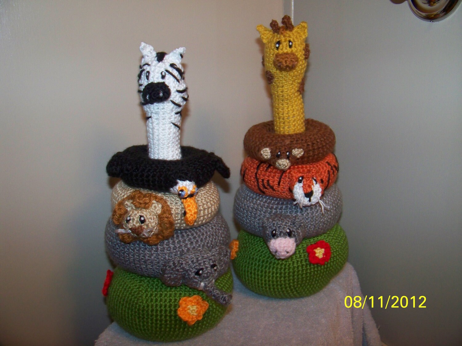 Crochet Jungle Stacker baby toy crochet toy IT also RATTLES Etsy