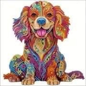 Dog spaniel Diamond Dotz painting  Kit art