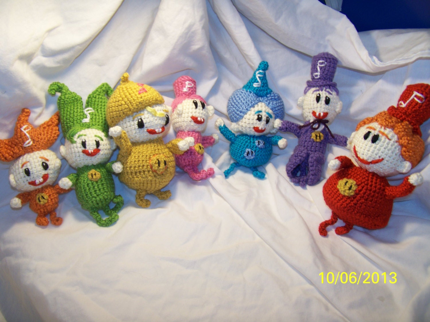 Crochet Notekins inspired They also rattle You can buy one or the set…