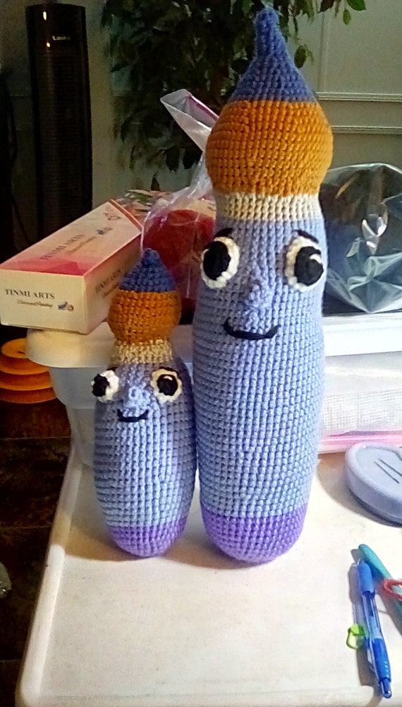 Crochet Petey Paintbrush Can Rattle Inspired - Etsy