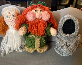 Crochet Muppet Christmas Carol Ghosts past present future MADE TO ORDER