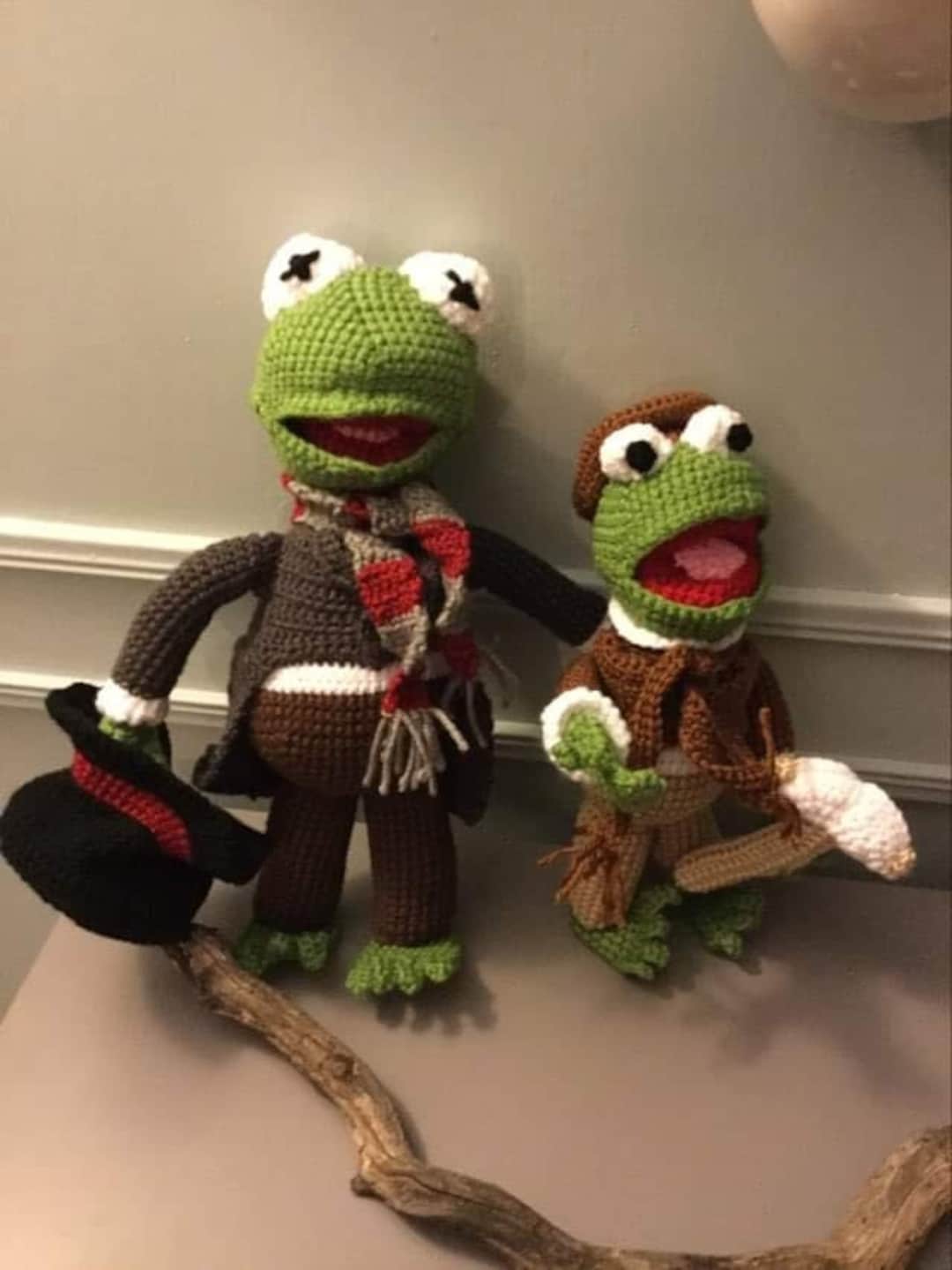 Crochet Muppet Christmas Carol Kermit Robin Gonzo Rizzo - Etsy