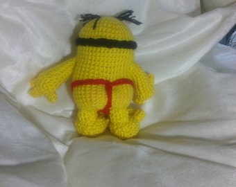 Crochet minion inspired minion in a thong cute butt cheeks