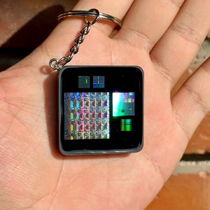Schlüsselanhänger aus echtem Siliziumchip, Halbleiterwafer-Geschenk für Programmierer oder Ingenieure, Standardversion