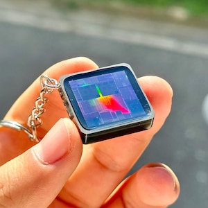 Real Silicon Chip  Keychain, Semiconductor Wafer Gift for Programmer or Engineer, Mini Version