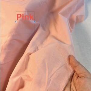 80s Cotton Lining Fabric - High Thread Count, 57" Wide, Price for 1/2 yard Pink