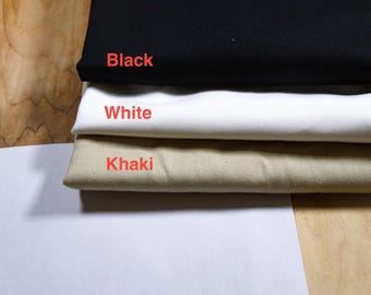 Heavy 100% Cotton Twill Fabric Extra Wide 59" – Thick Chino Material for Bags, Pants, Jackets Price for 1/2 Yard