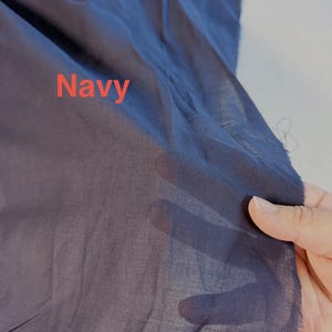80s Cotton Lining Fabric - High Thread Count, 57" Wide, Price for 1/2 yard Navy