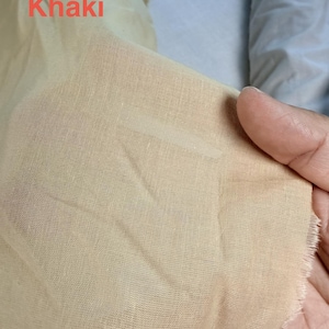 80s Cotton Lining Fabric - High Thread Count, 57" Wide, Price for 1/2 yard Khaki