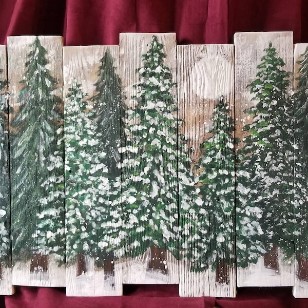 Pine Tree Art Etsy