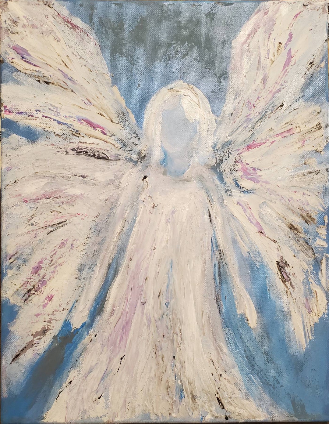 Angel Abstract Wings Dress Spiritual Art Painting Memorial Special Gift ...