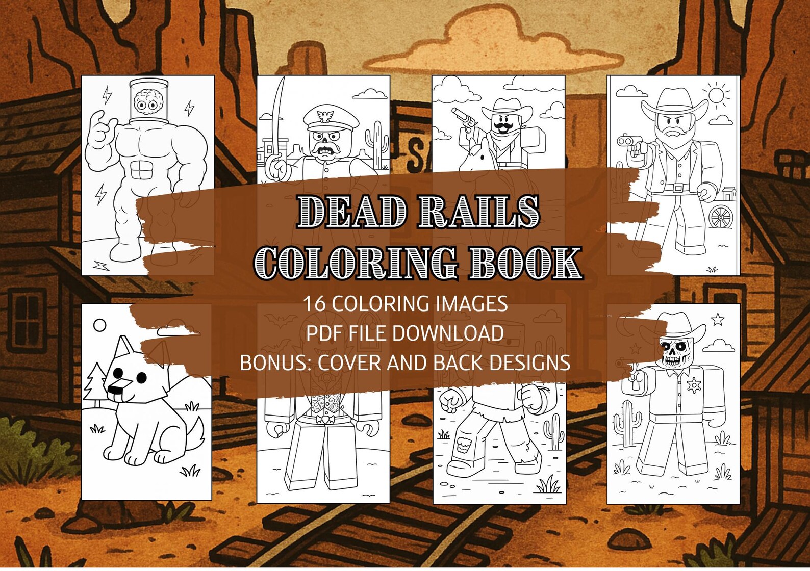 Libro para Colorear Imprimible: Dead Rails Coloring Book Printable ...