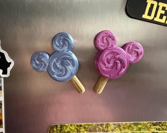 Micky Maus inspiriert Lollipop Magnet | 3D Gedruckt Cruise Türmagnet | Fisch Wechselgeschenk | Resort Tür Dekor