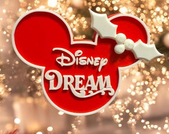 3D gedruckter Disney Cruise Magnet - Mickey Weihnachten, Fisch Verlängerungsgeschenk