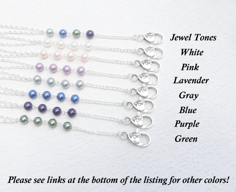 Necklace Lanyard Pearl Silver Beaded Lanyard Silver ID Badge Etsy