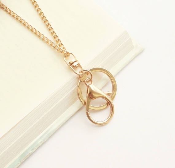 10 Gold ID Lanyard Badge Holder Swivel Clips