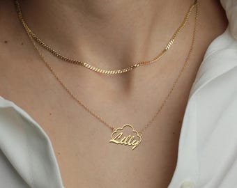 Collier nuage personnalisé : pendentif en argent sterling gravé