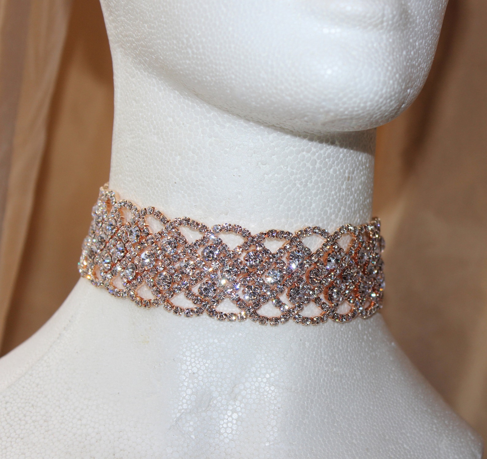 Harper Adjustable Rose Gold Choker Necklace