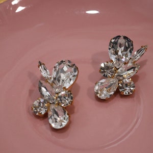 Swarovski Earrings, Bridal Earring  Swarovski Bridal Earrings Bridal Drop Earrings Gold Earrings, Vintage Bridal Earrings, Vintage Earrings