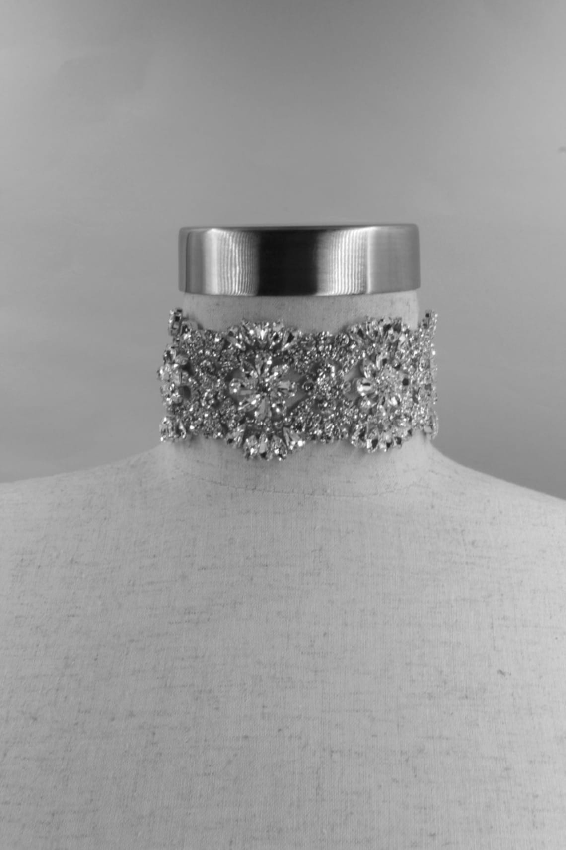 Rose Gold Choker Crystal Choker Bridal Choker Rose Gold Etsy