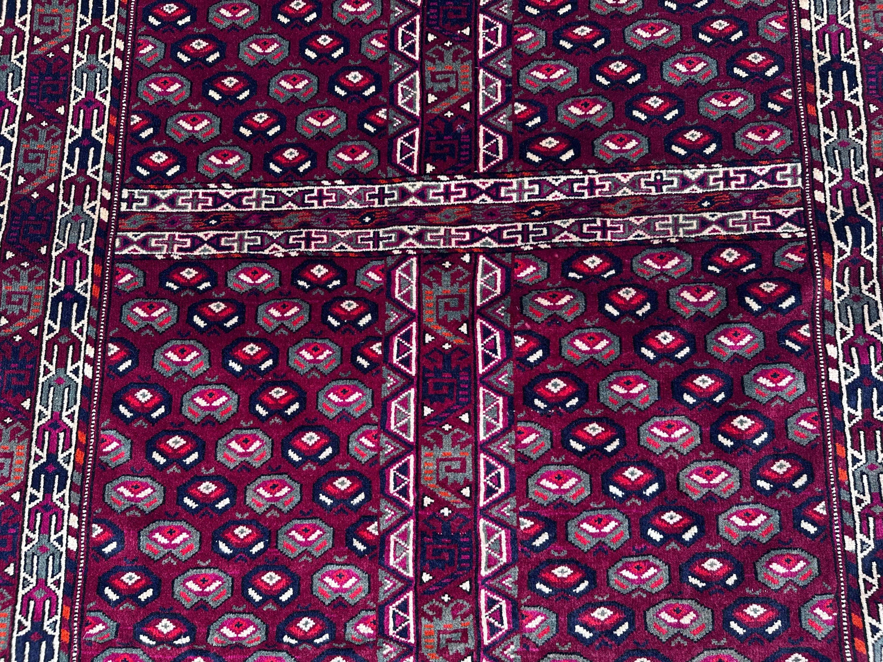Hatchli Rug Famous Antique Turkmen Hatchli Rug, Tribal Ensi Design, 4x6 Ft ...