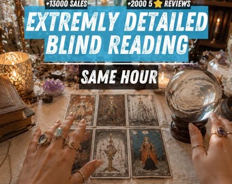 MISMA HORA, Lectura a ciegas, Lectura clarividente, Lectura psíquica muy detallada, Lectura de cartas del tarot, Lectura detallada del tarot