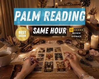Palm Reading, Same Hour Psychic Love Reading, Insights About Your Life, Hand Reading, Spiritual Advices from Universe