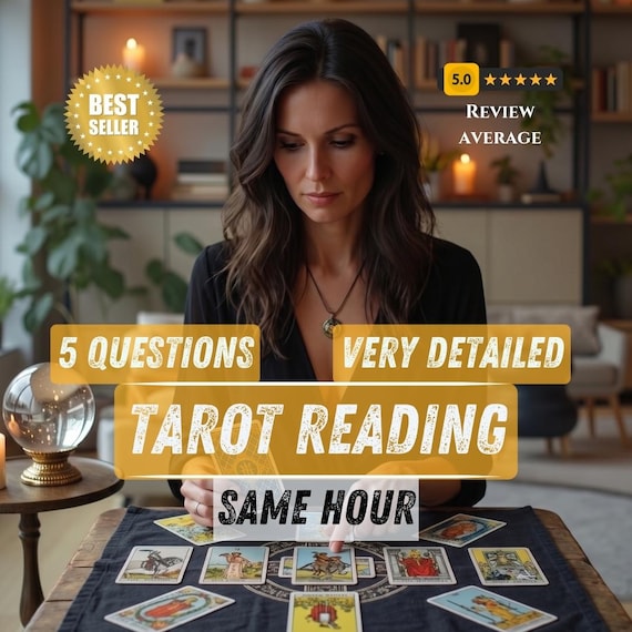5 Questions Tarot Reading, Same Hour Love Psychic Reading, Accurate Medium, Future Predictions, Relationship Insights, Soulmate Reading