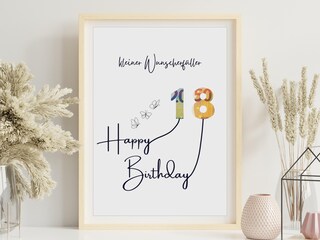 Cornice Portadenaro Per 18° Compleanno – Regalo Divertente Con Cornice Bianca, Per Ragazza E Ragazzo, Con Gancio E Supporto