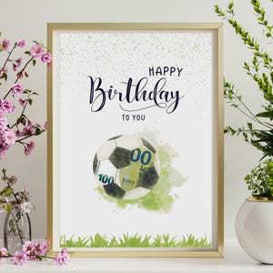 Football Birthday Money Gift Card, Printable Soccer Cash Holder for Player, Coach, Fan, Boy, Teen, Man, Team Member Sports Party Gift