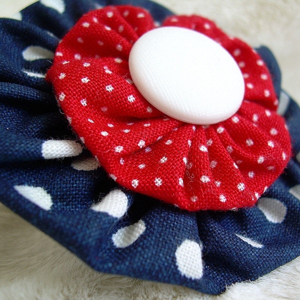 Red White and Blue Mix-n-Match YoYo Ponytail Holder