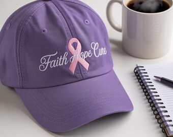 Believe Fight Hope - Breast Cancer - Embroidered Organic  display picture 1