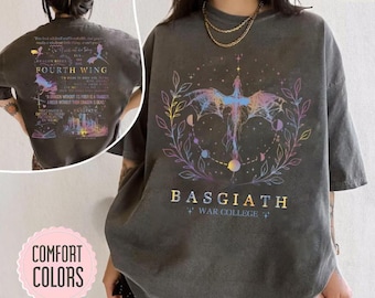 Sweat-shirt recto-verso Basgiath War College, chemise Fourth Wing, chemise Dragon Rider, sweat à capuche Fourth Wing, violet, chemise livresque