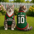 Custom Mexico Pet Jersey, Personalized Cat Soccer Shirt, Football Outfit for Dogs Cats, Name Number Puppy Sports Jersey Gift product logo