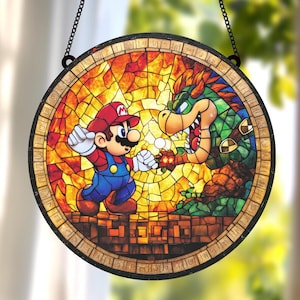 Mario stained glass - Etsy 日本