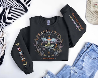 Basgiath War College Sweatshirt - Dragon Rider Hoodie - Fourth Wing Shirt - Violet Sorrengail & Xaden Riorson Shirt - Book Gift Shirt