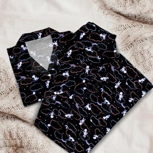 Night Day Egg Evolution Pajamas Set, Matching Cute Pajamas, Aesthetic Night Sky Sleepwear, Cartoon Cozy Pajamas, Soft Loungewear for Women