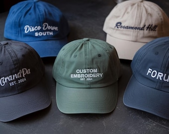 Gorra bordada personalizada con tu texto, gorra unisex personalizada, regalo para padrino, gorra con monograma para ella, regalo para fiesta de empresa.