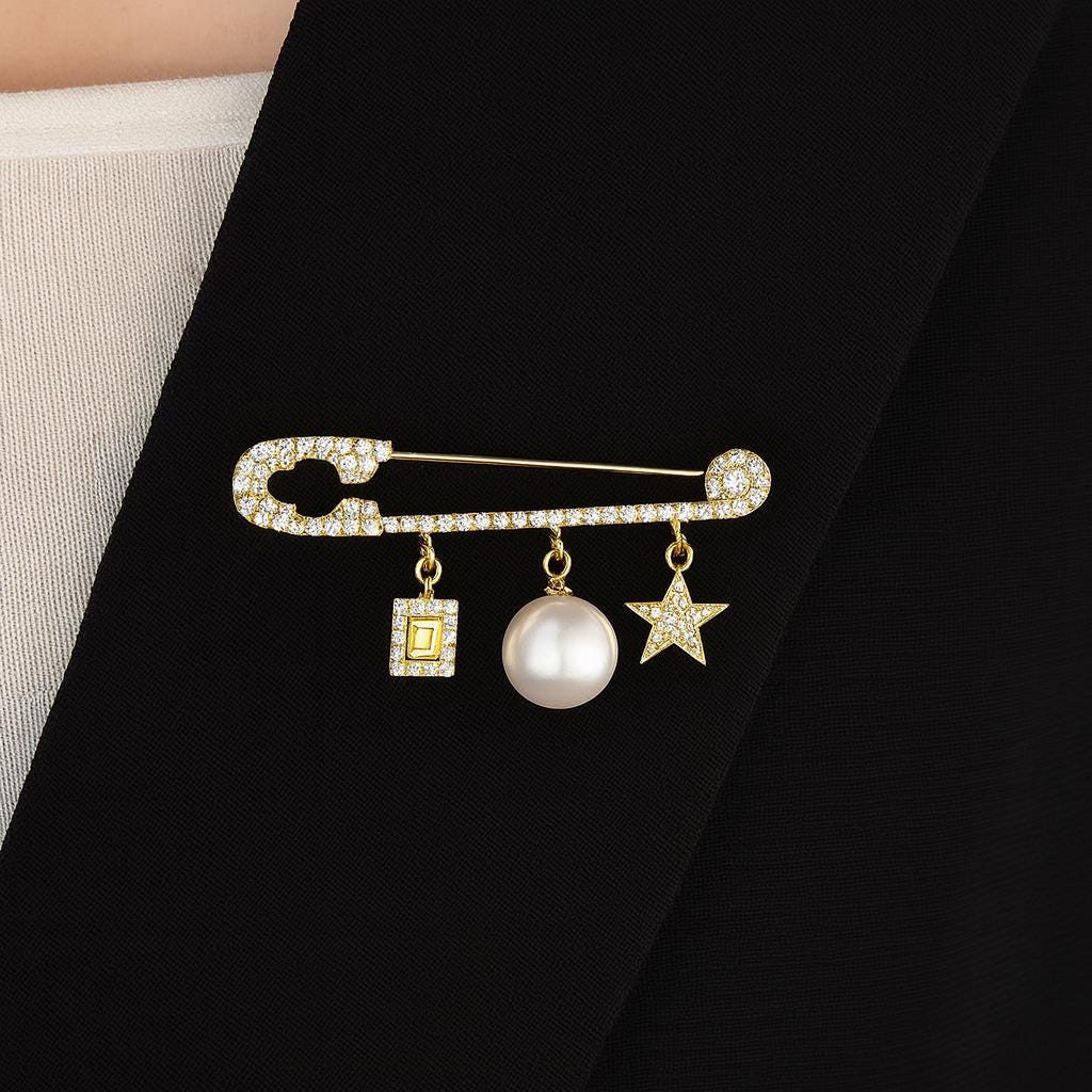プラダのファブリックブローチ大小2個Setで✽黒✽異素材 Prada pin brooch - Etsy 日本