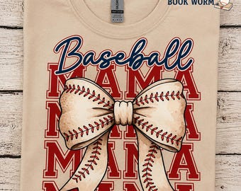 Baseball Mama Bow Tee, Vintage Stitch Graphic Shirt
